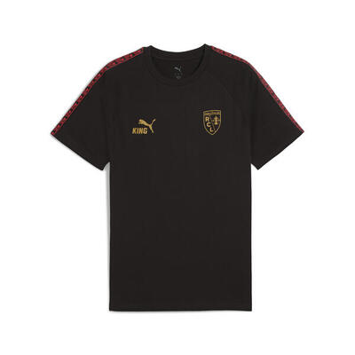 Rc lens king t-shirt voor heren puma black matte gold beige