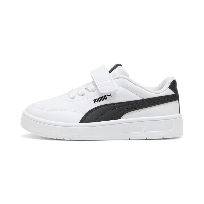Încălțăminte copii talpă cauciuc, Court Classic Clean, alb PUMA