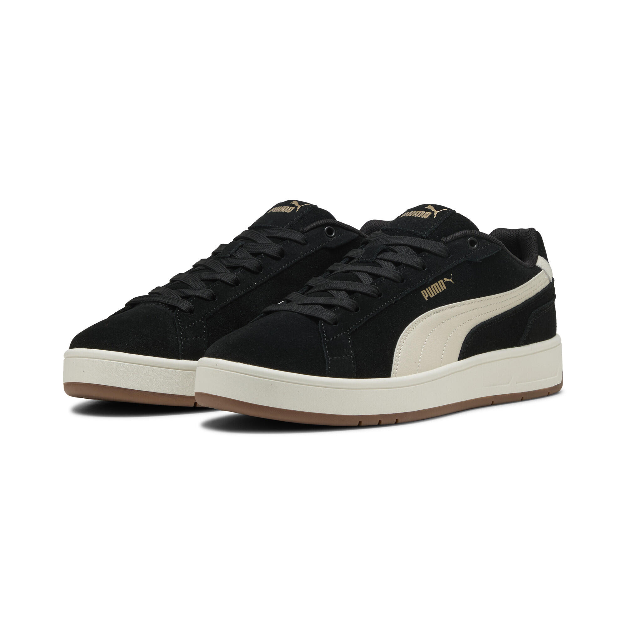 PUMA Sneakers Court Classic in suede unisex PUMA Black Alpine Snow Gold White