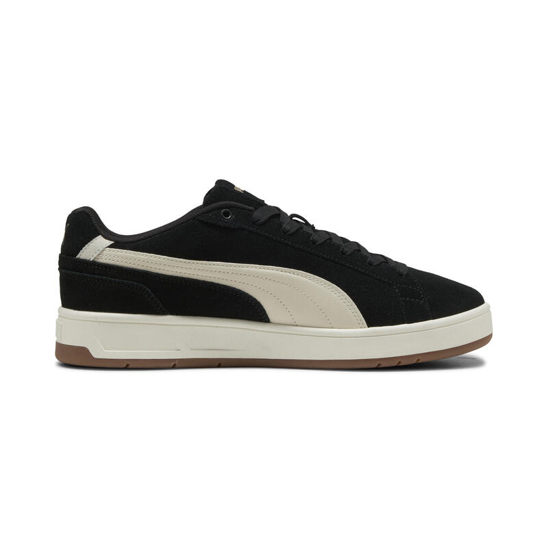 Încălțăminte adulți talpă plată Court Classic Suede, negru PUMA
