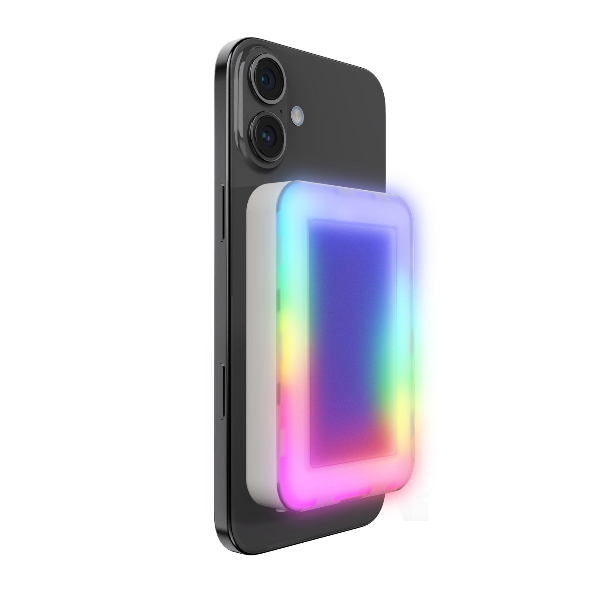 Laser 5000mAh MagSafe Power Bank with RGB Selfie Light (White)