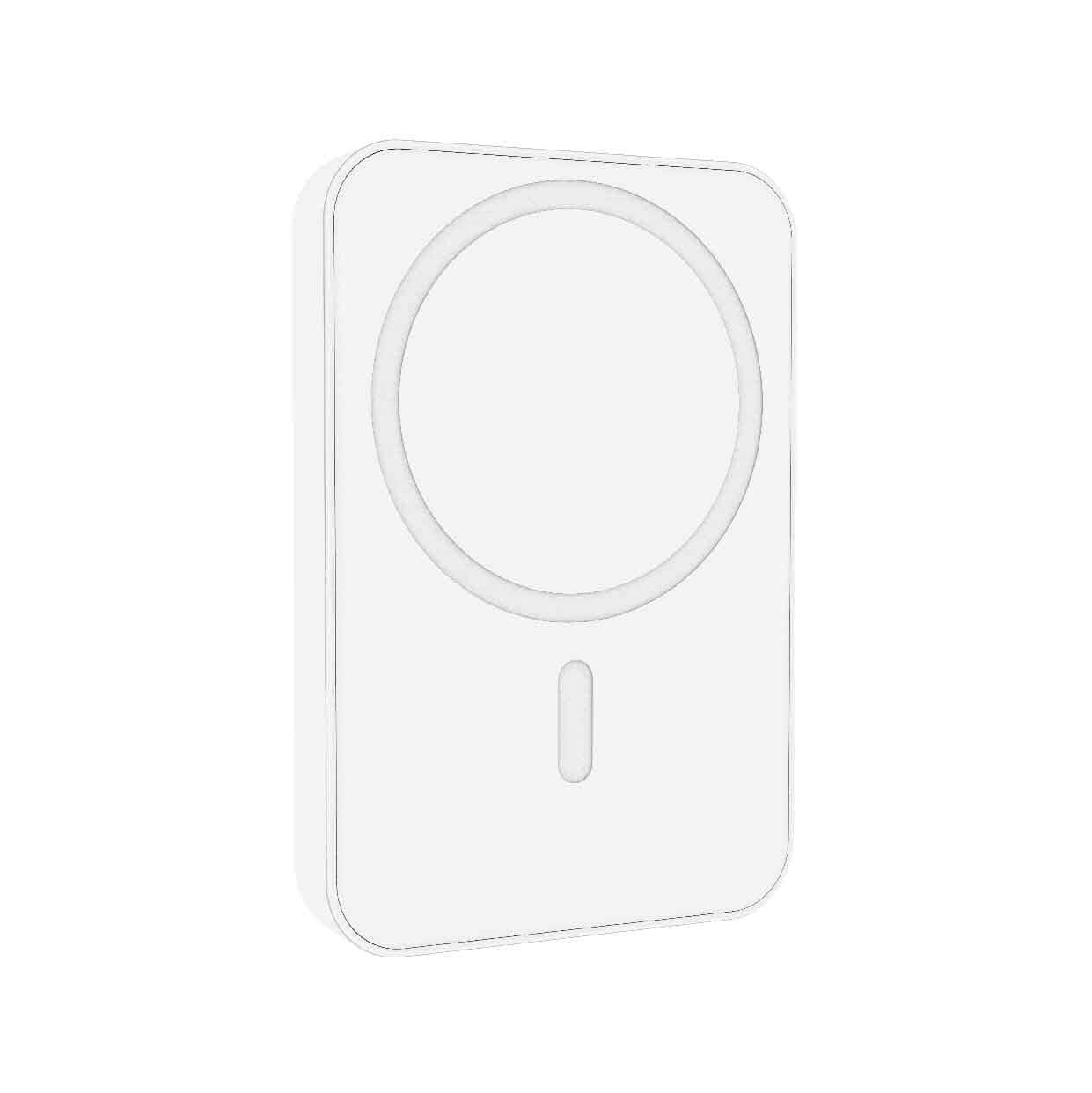 Laser Compact Magnetic Wireless Power Bank 5K (White)