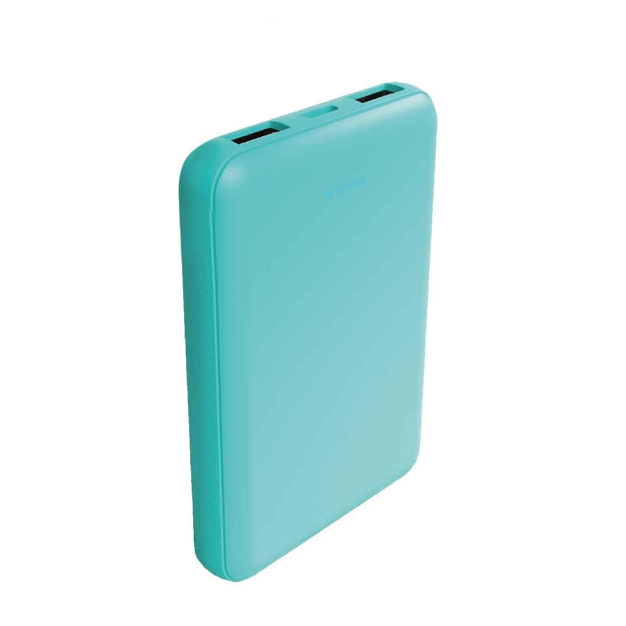 Laser Pocket-Sized 5000mAh Powerbank with LED Indicator (Aqua)