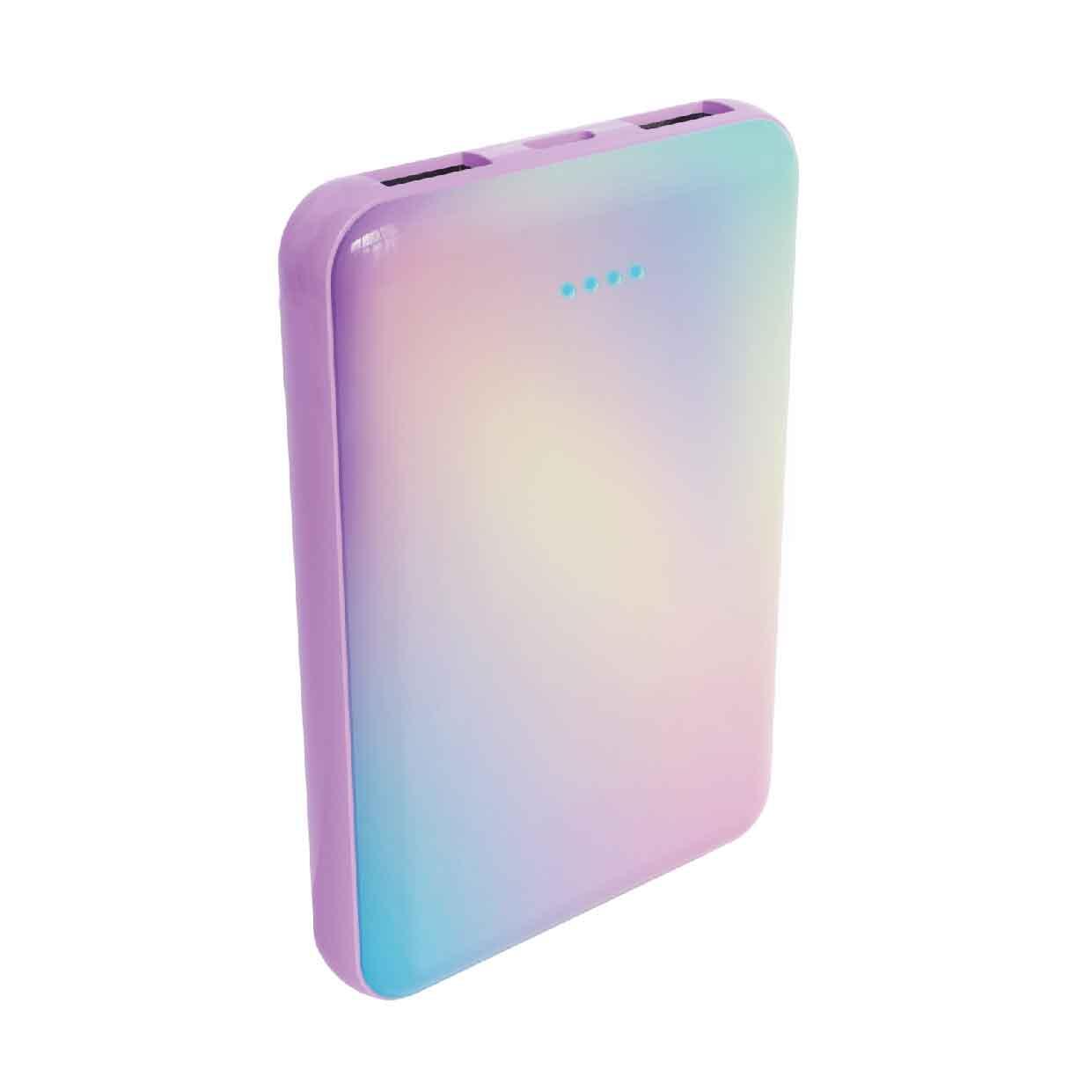Laser 5000mAh Compact Powerbank with LED Indicator (Rainbow)