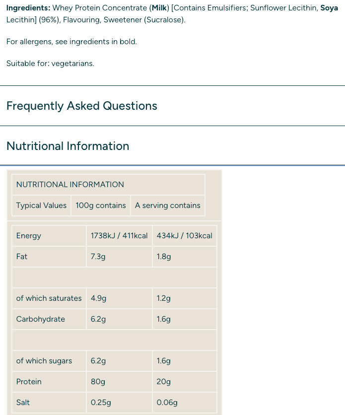Concentrato di siero di latte - Impact Whey Protein - Vaniglia 1000g 3/4