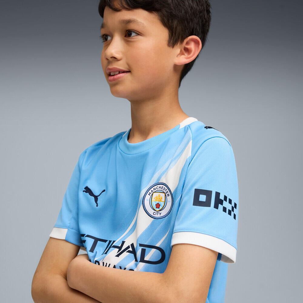 Manchester City FC 25/26 Juniors' Home Replica Jersey - Blue