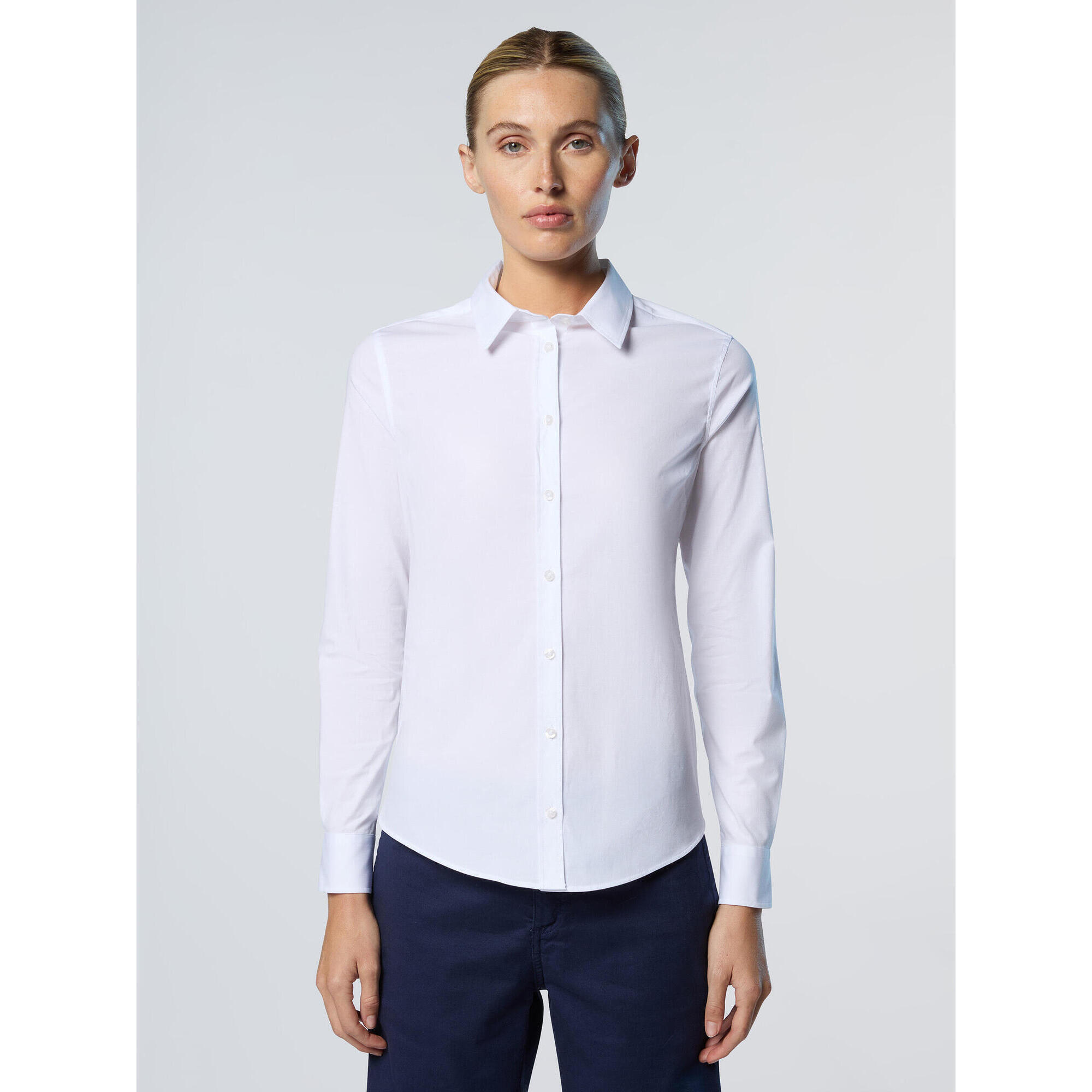 North Sails - Chemise En Popeline Pour Femme - Chemise Manches Longues - Blanc - Decathlon