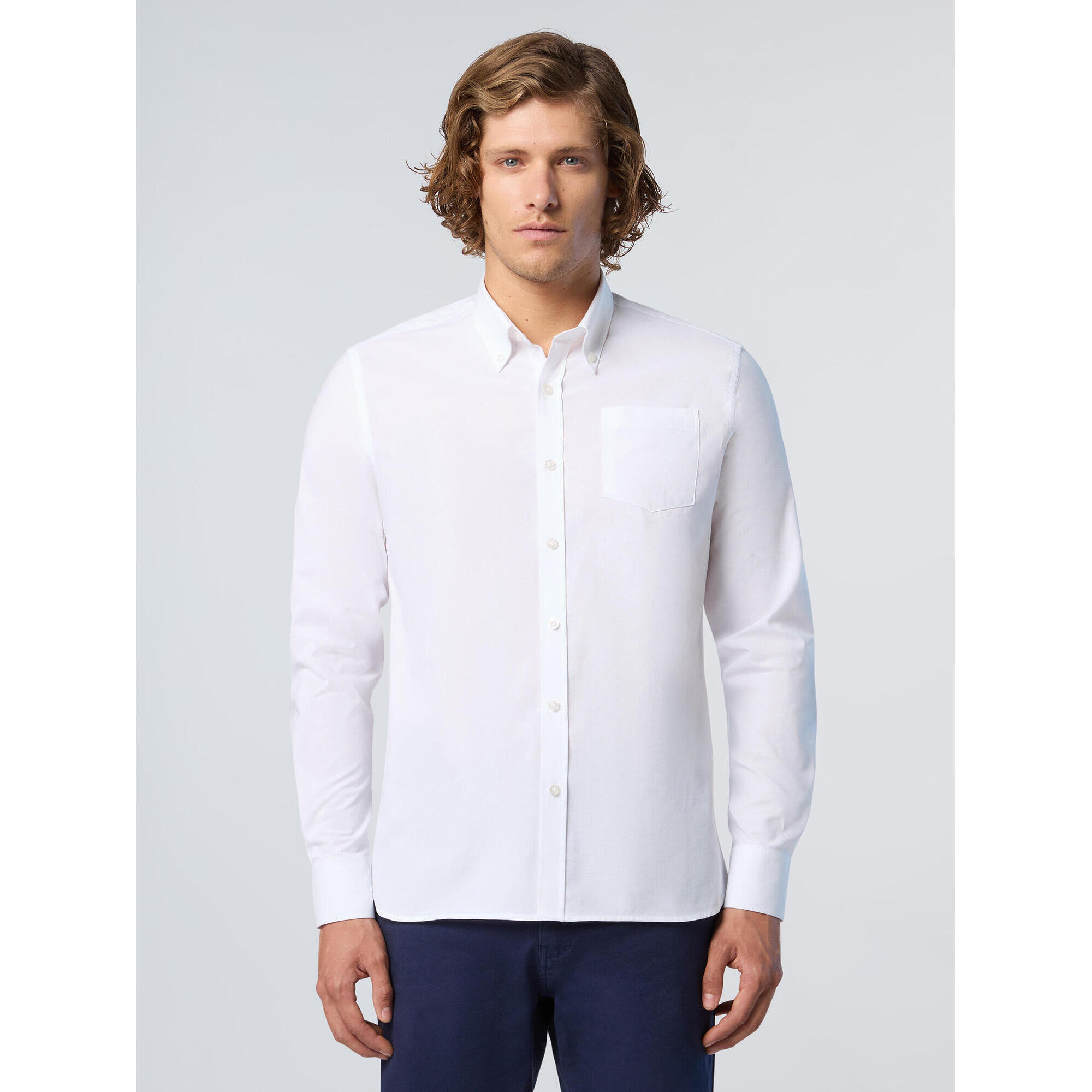 North Sails - Chemise Oxford Pinpoint Pour Homme - Chemise Manches Longues - Blanc - Decathlon