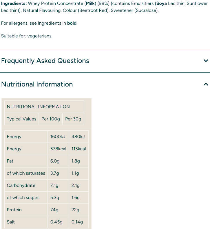 Whey concentrée - Impact Whey Protein - Fraise Naturelle 1000g 3/3