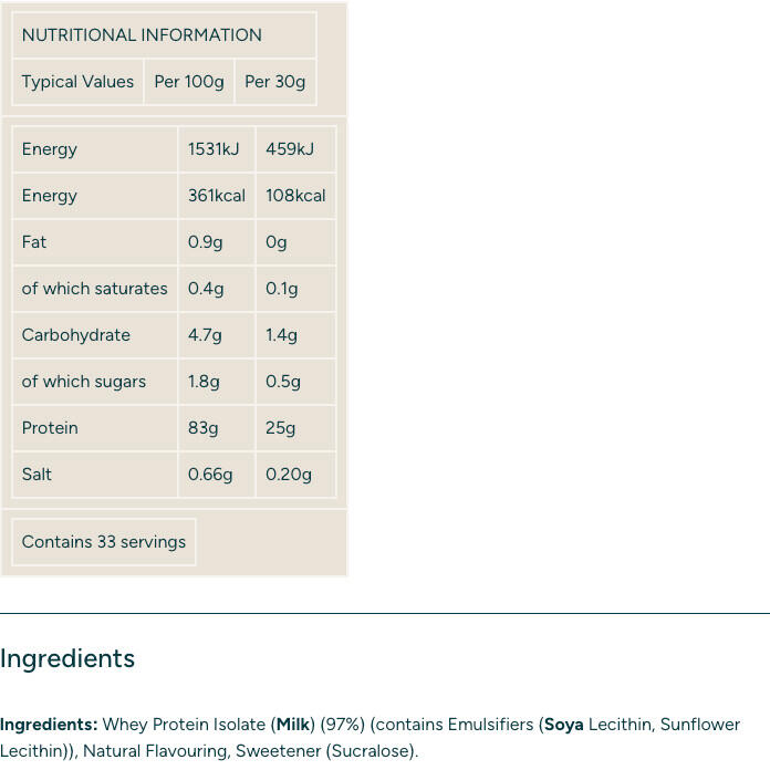 Whey isolate - Impact Whey Isolate - Vanille Naturelle 1000g 3/3
