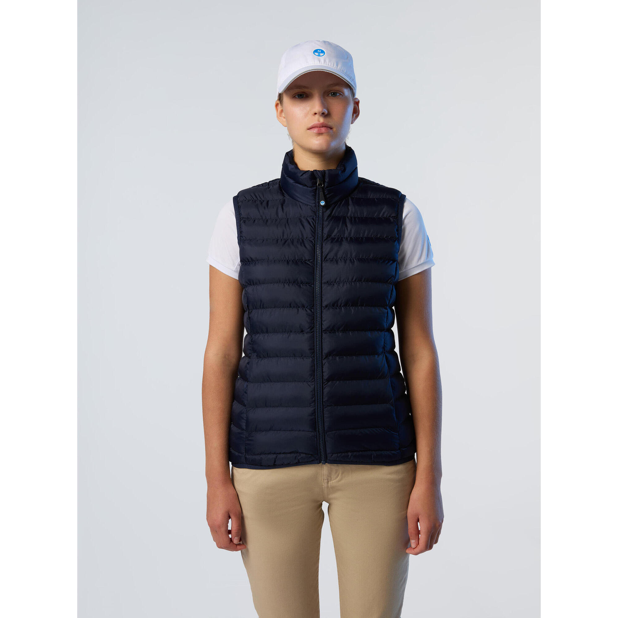 North Sails - Gilet Matelassé Pour Femme - Doudoune Synthétique - Bleu - Decathlon