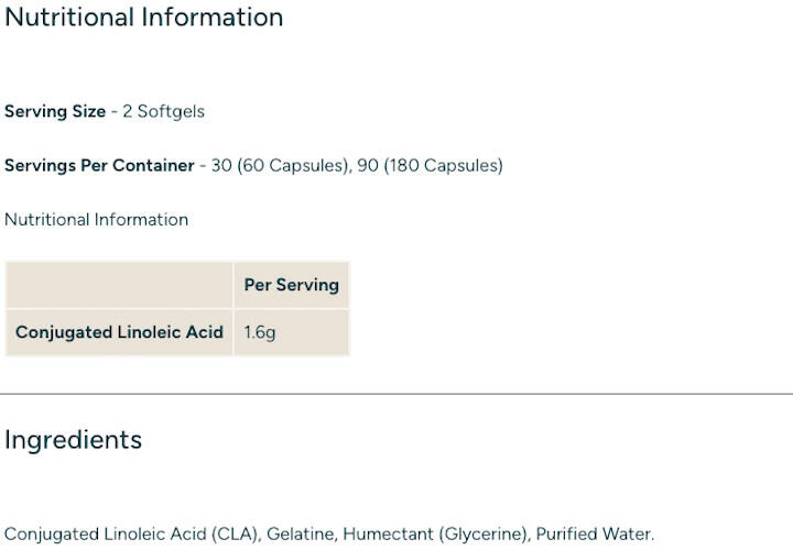 Acide linoléique conjugué - CLA - 60 Capsules molles 3/3