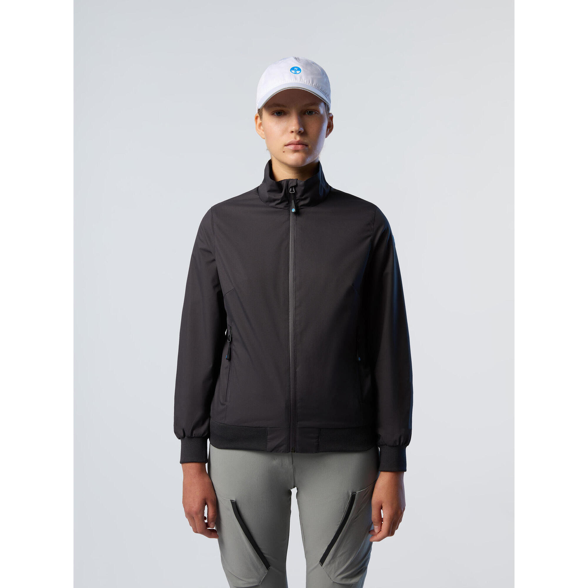 North Sails - Marinière Doublée En Filet Pour Femme - Veste - Noir - Decathlon