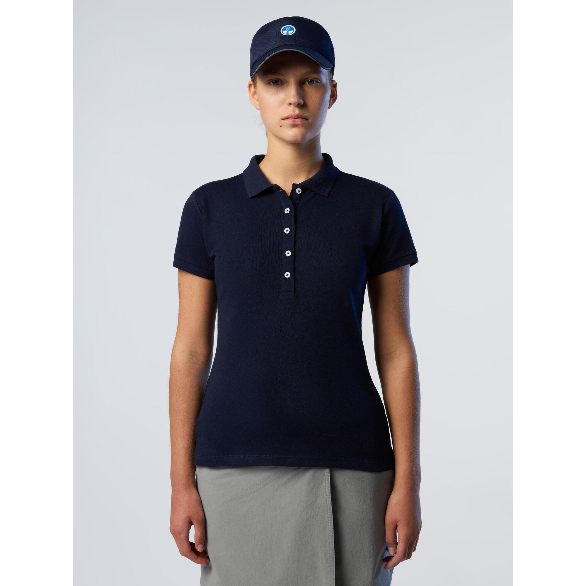 North Sails - Polo En Piqué Pour Femme - Polo Manches Courtes - Bleu - Decathlon