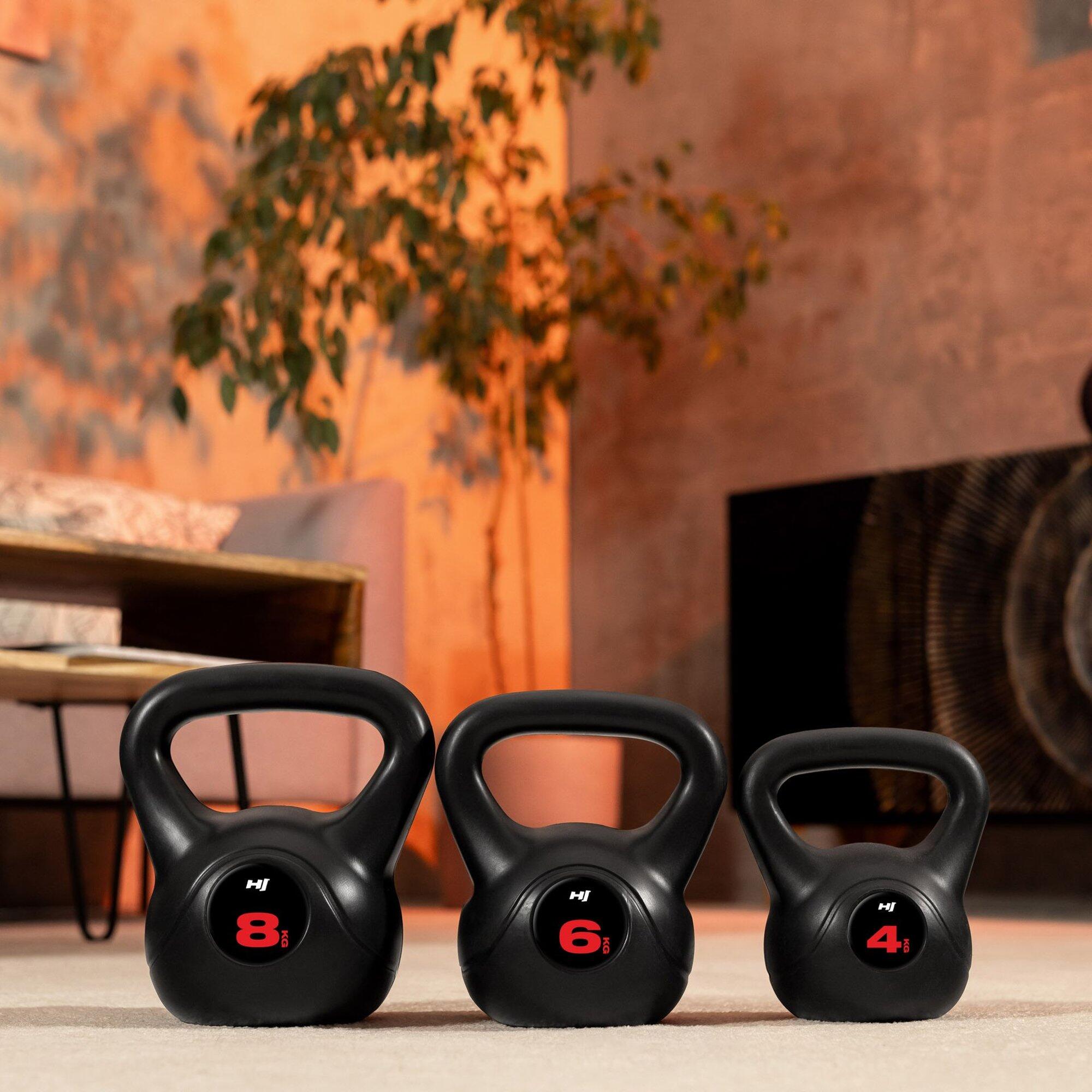 Kettlebell in vinile, con base piatta, antiscivolo, 6kg 4/7