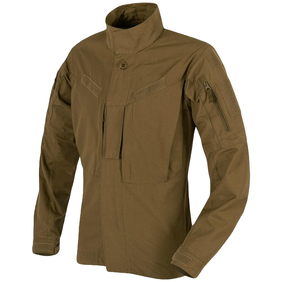 Helikon-Tex Men's MBDU Combat Shirt - Olive Green, NyCo, Size L, Anatomical Cut, Zippered Pockets