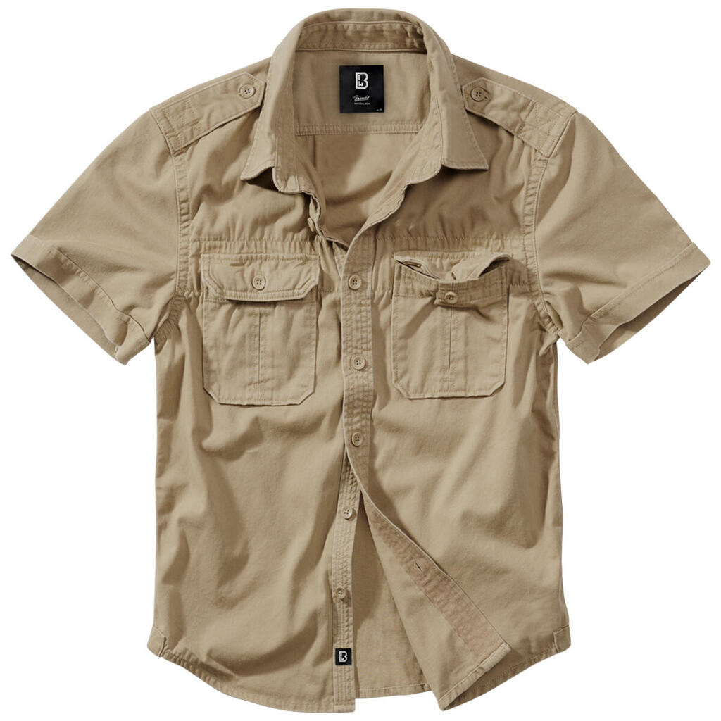 Brandit Vintage Shirt Short Sleeve Camel