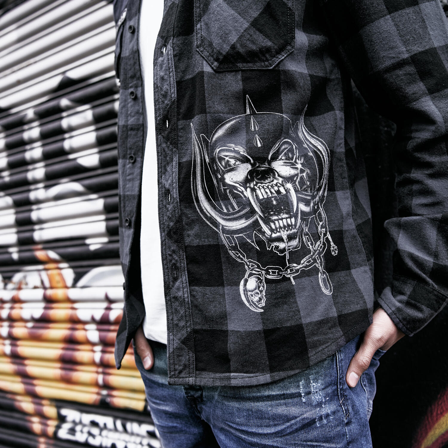 Brandit Motörhead Checkshirt Black-Grey 6/7