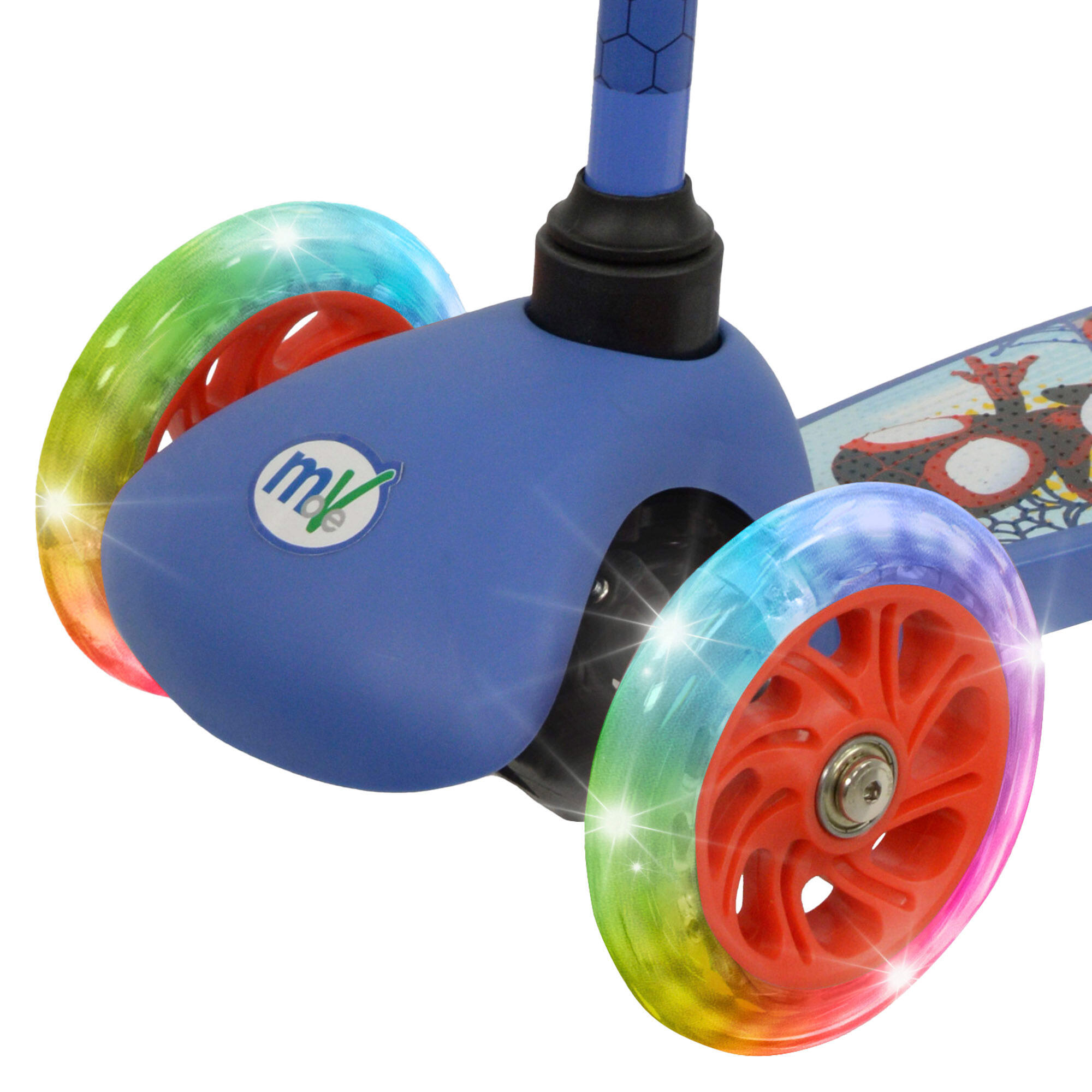 Monopattino Spidey a 3 ruote, 55x23x68 cm, max 20 kg, dai 3 anni in su, con luci 7/7