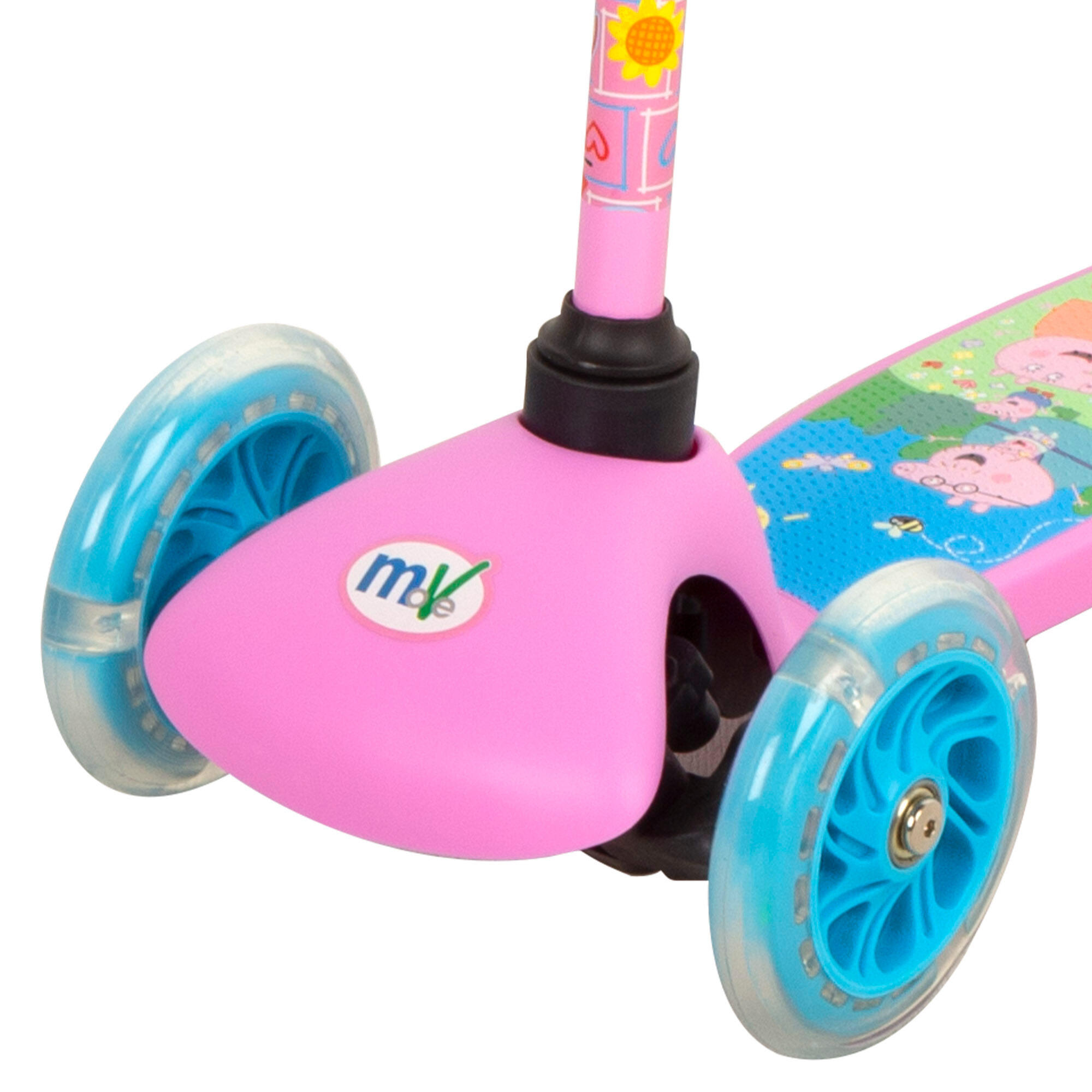 Patinete Peppa Pig 55x23x68 cm 3 rodas máx. 20 kg com luzes e freios 7/7