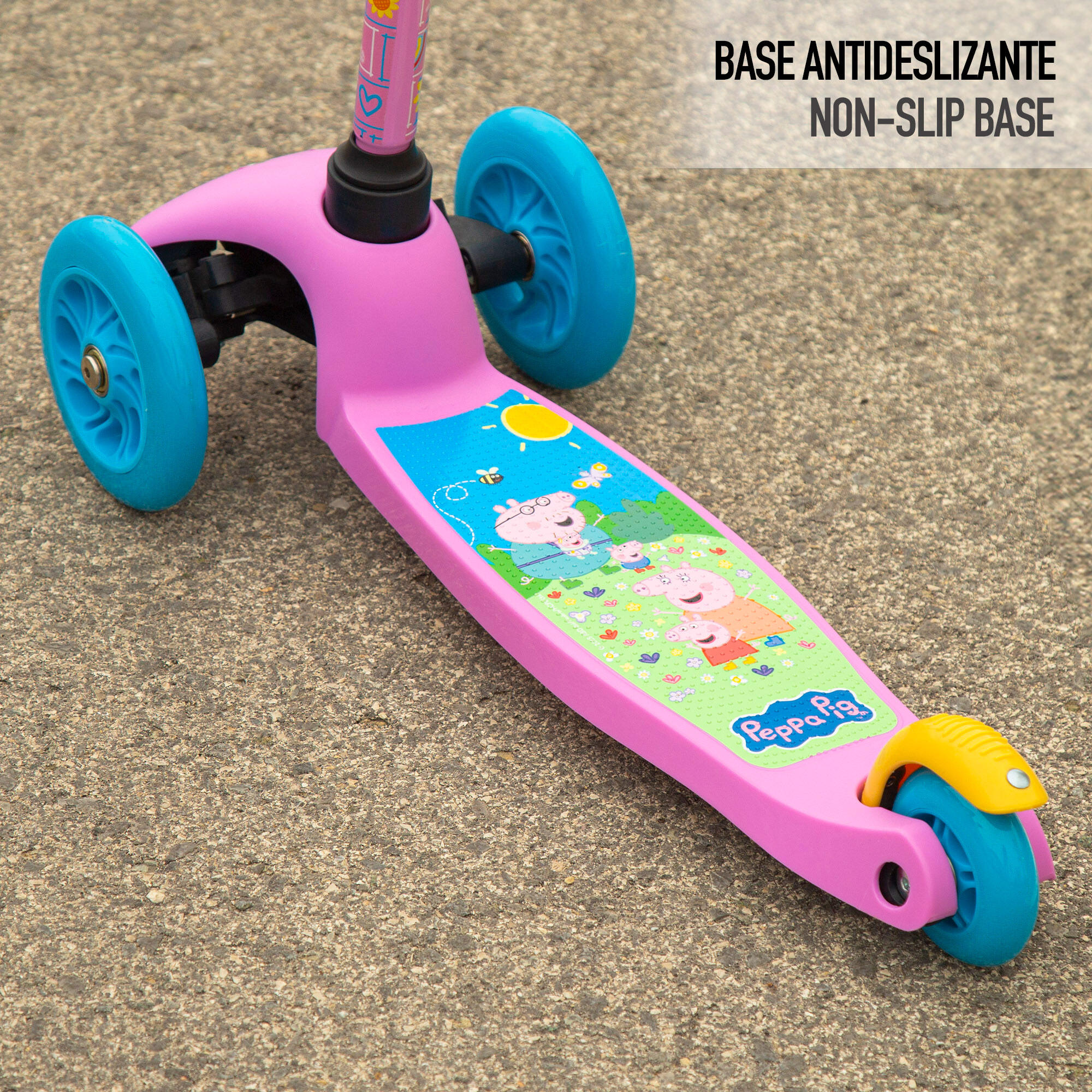 Patinete Peppa Pig 55x23x68 cm 3 rodas máx. 20 kg com luzes e freios 6/7