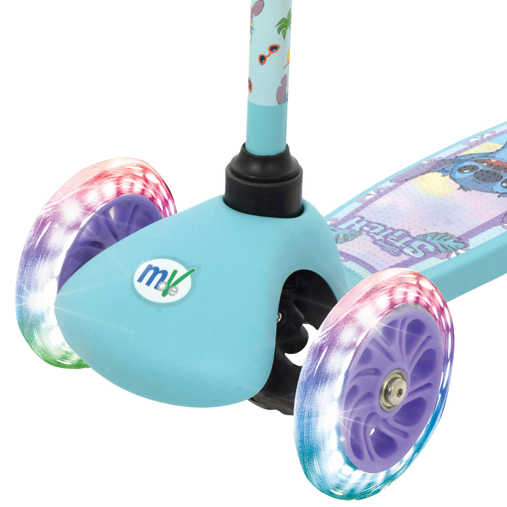 Monopattino Stitch a 3 ruote, max 20 kg, + 3 anni, con luci 7/7