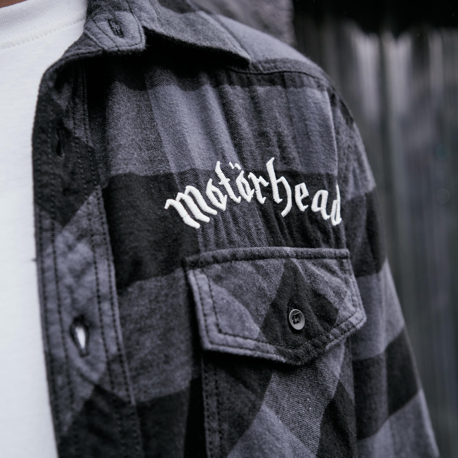 Brandit Motörhead Checkshirt Black-Grey 7/7