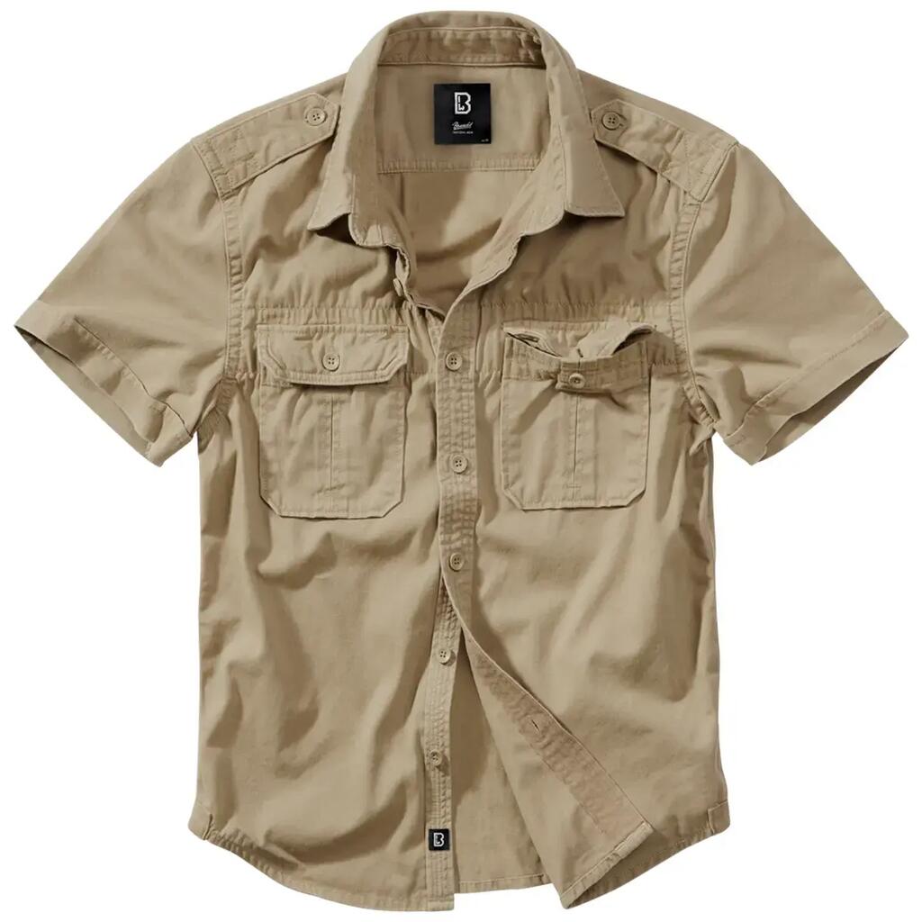 Brandit Vintage Shirt Short Sleeve Camel