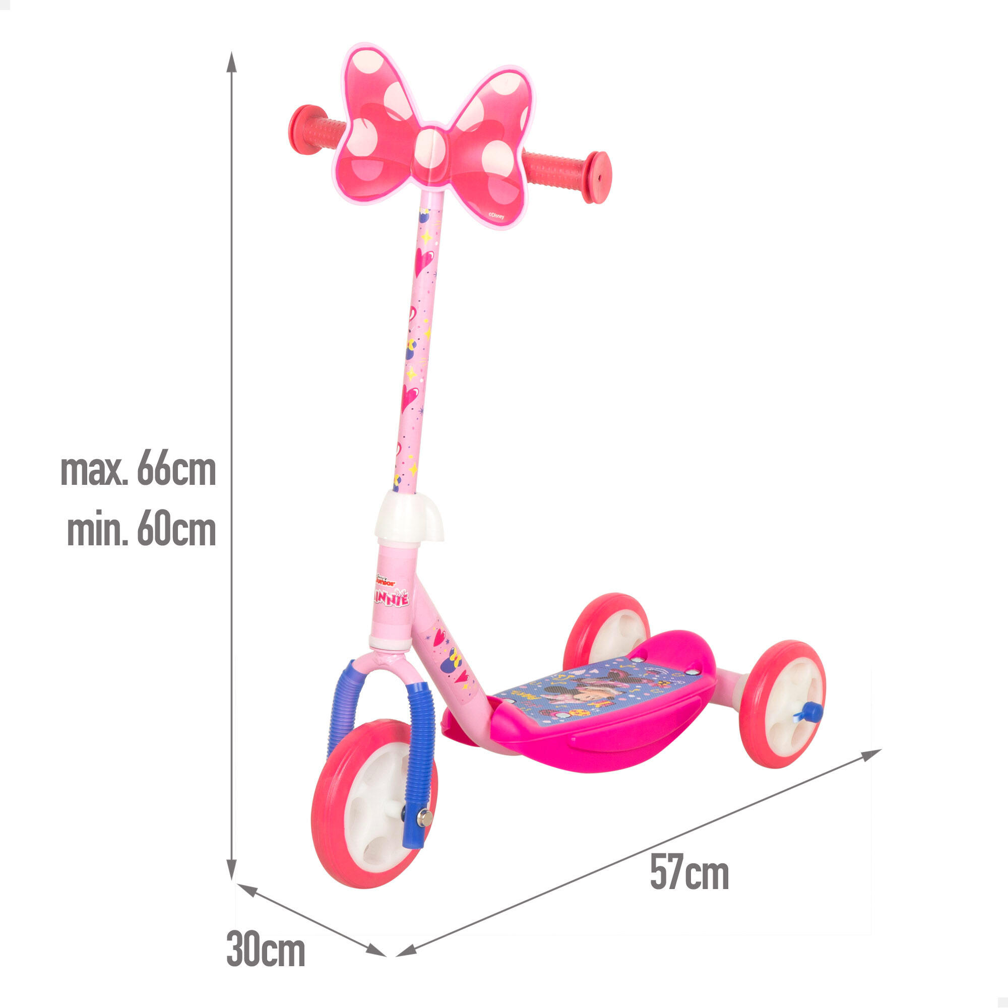 Minnie Scooter 3 rodas 57x30x60-66 cm máx. 20 kg + 2 anos de idade 4/7