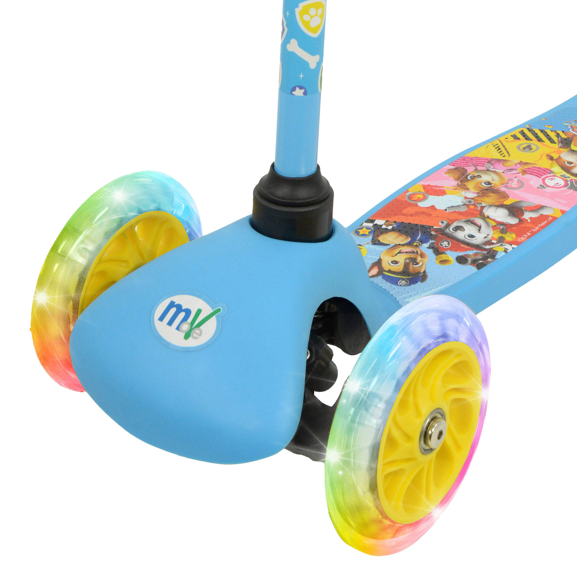 Patinete de 3 rodas Patrulha Canina, 55x23x68 cm, máx. 20 kg, com luzes e freios 7/7