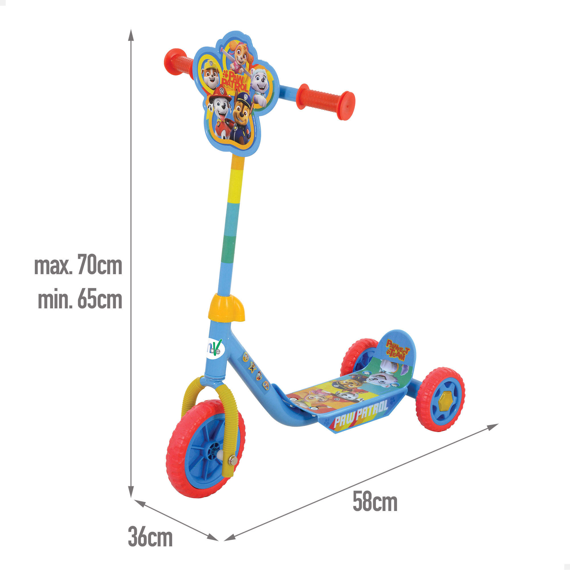 La Patrulla Canina Patinete 3 ruedas 58x36x65-70 cm máx. 20 kg 4/7