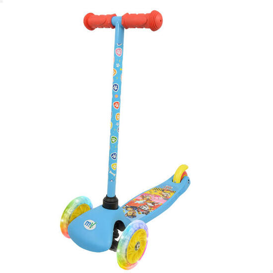 Monopattino a 3 ruote Paw Patrol 55x23x68 cm max 20 kg con luci e freni