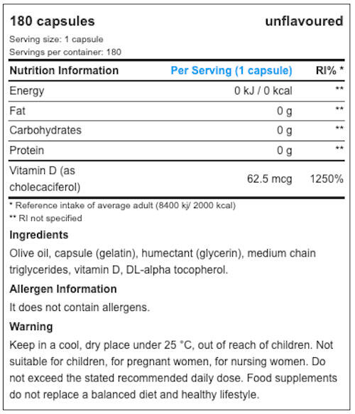 Vitamine D3 - 180 Gélules 3/3