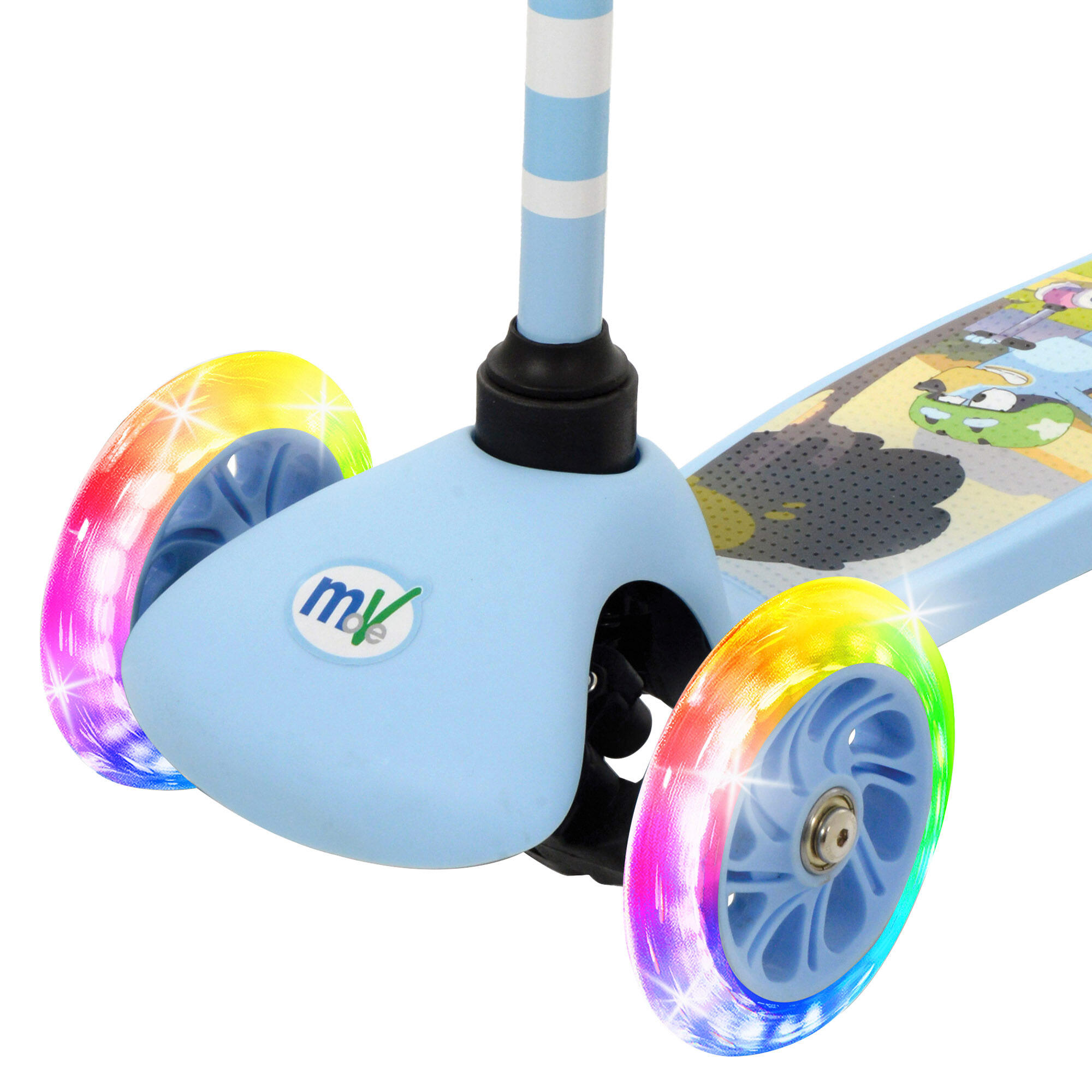 Scooter Bluey de 3 rodas, 55x23x68 cm, máx. 20 kg, com luzes e freios 7/7