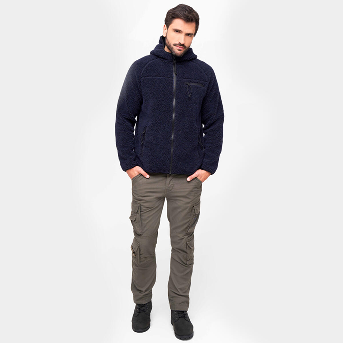 Felpa con cappuccio zip Brandit Teddy 5/6