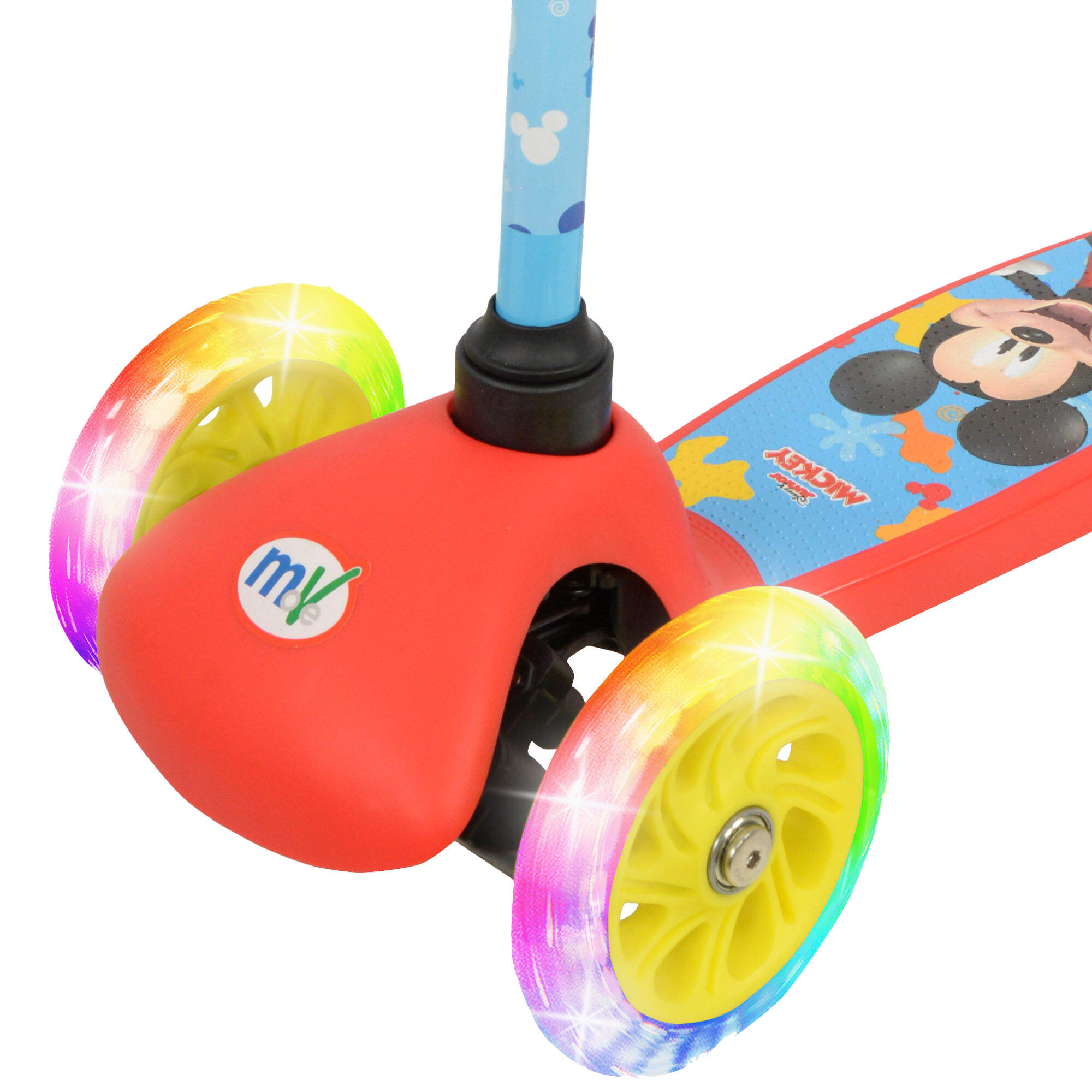 Patinete Mickey Mouse de 3 rodas 55x23x68 cm máx. 20 kg com luzes e freios 7/7