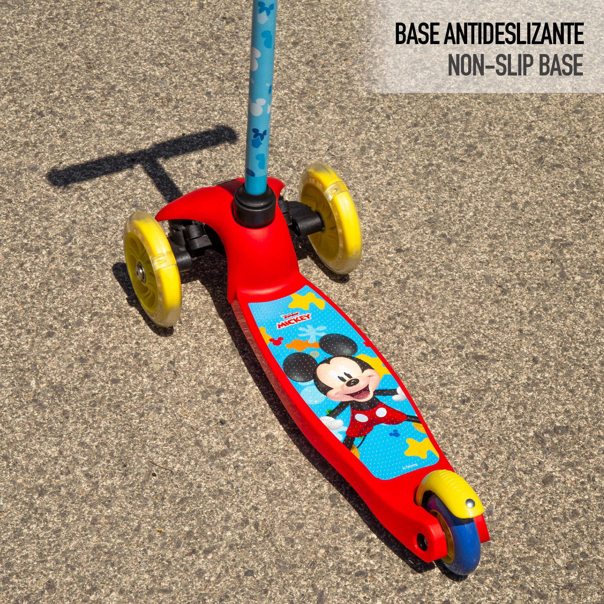 Patinete Mickey Mouse de 3 rodas 55x23x68 cm máx. 20 kg com luzes e freios 6/7