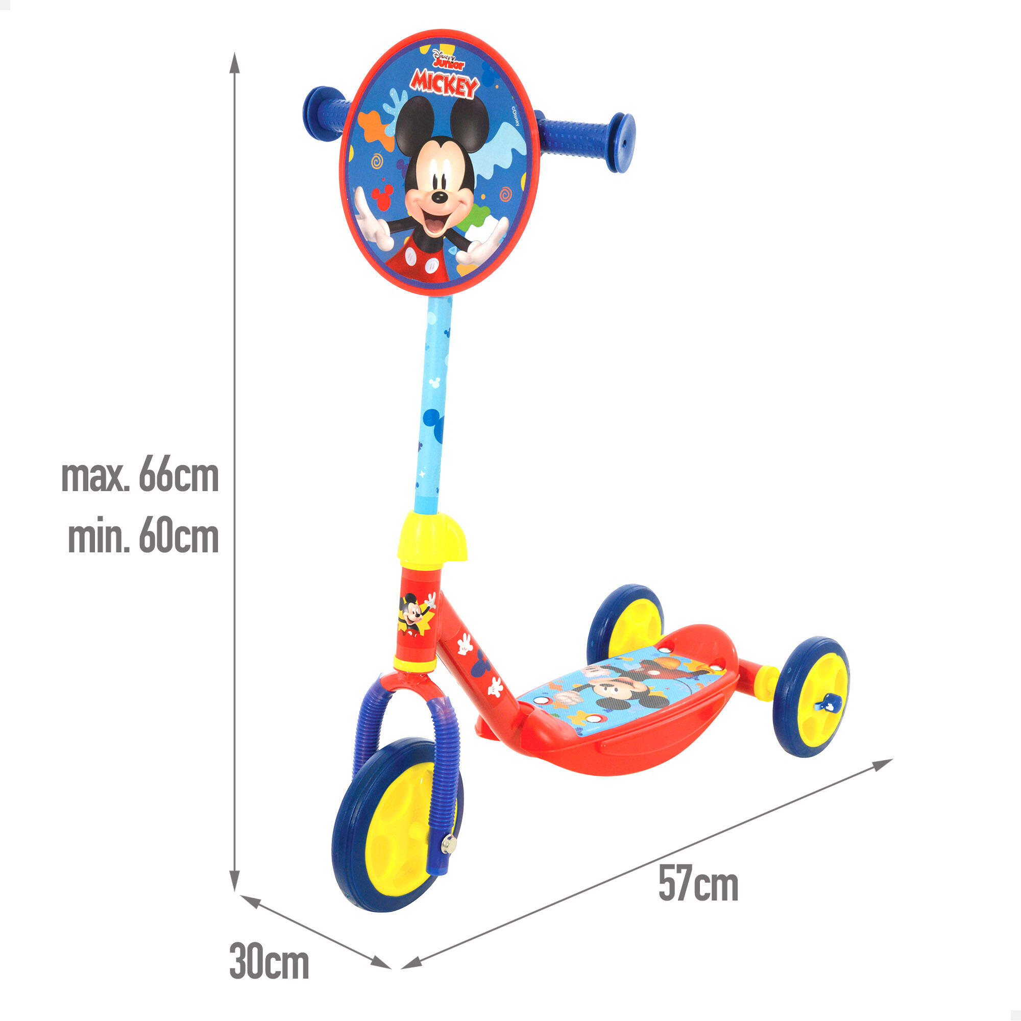 Mickey Scooter 3 rodas 57x30x60-66 cm máx. 20 kg + 2 anos de idade 4/7