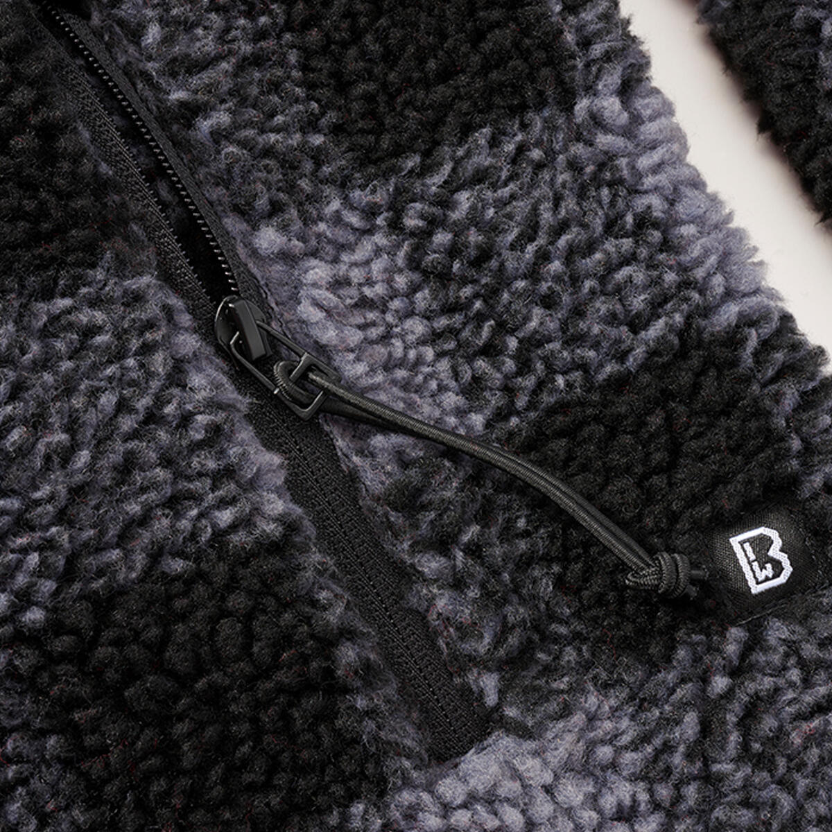 Brandit Teddyfleece Worker Jacket Black/Grey 4/5