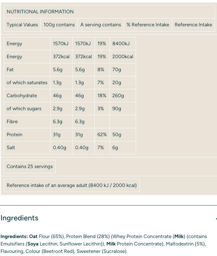 Lean gainer - Impact Weight Gainer - Fraise 2500g 3/3