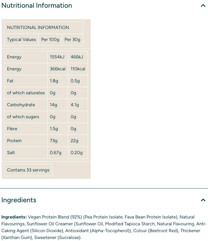 Protéine vegan - Vegan Protein Blend - Fraise 1000g 3/3