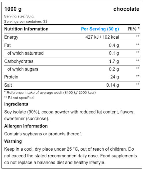 Protéine de soja - Soy Protein Isolate - Chocolat Onctueux 1000g 3/3