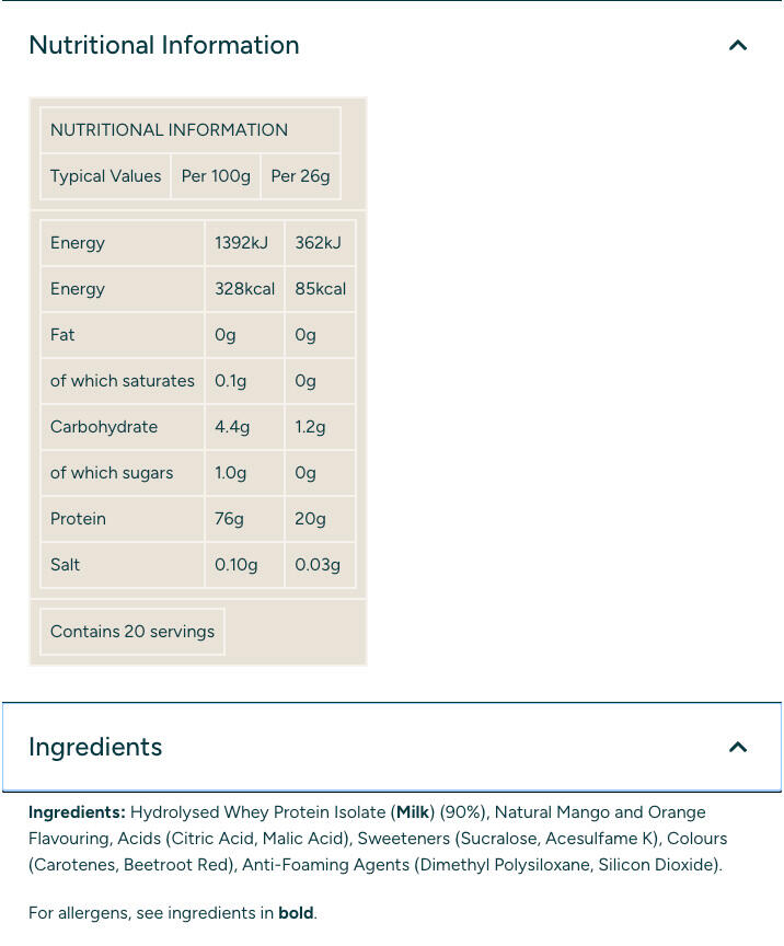Clear whey - Clear Whey Isolate - Arancia Mango 500g 3/3