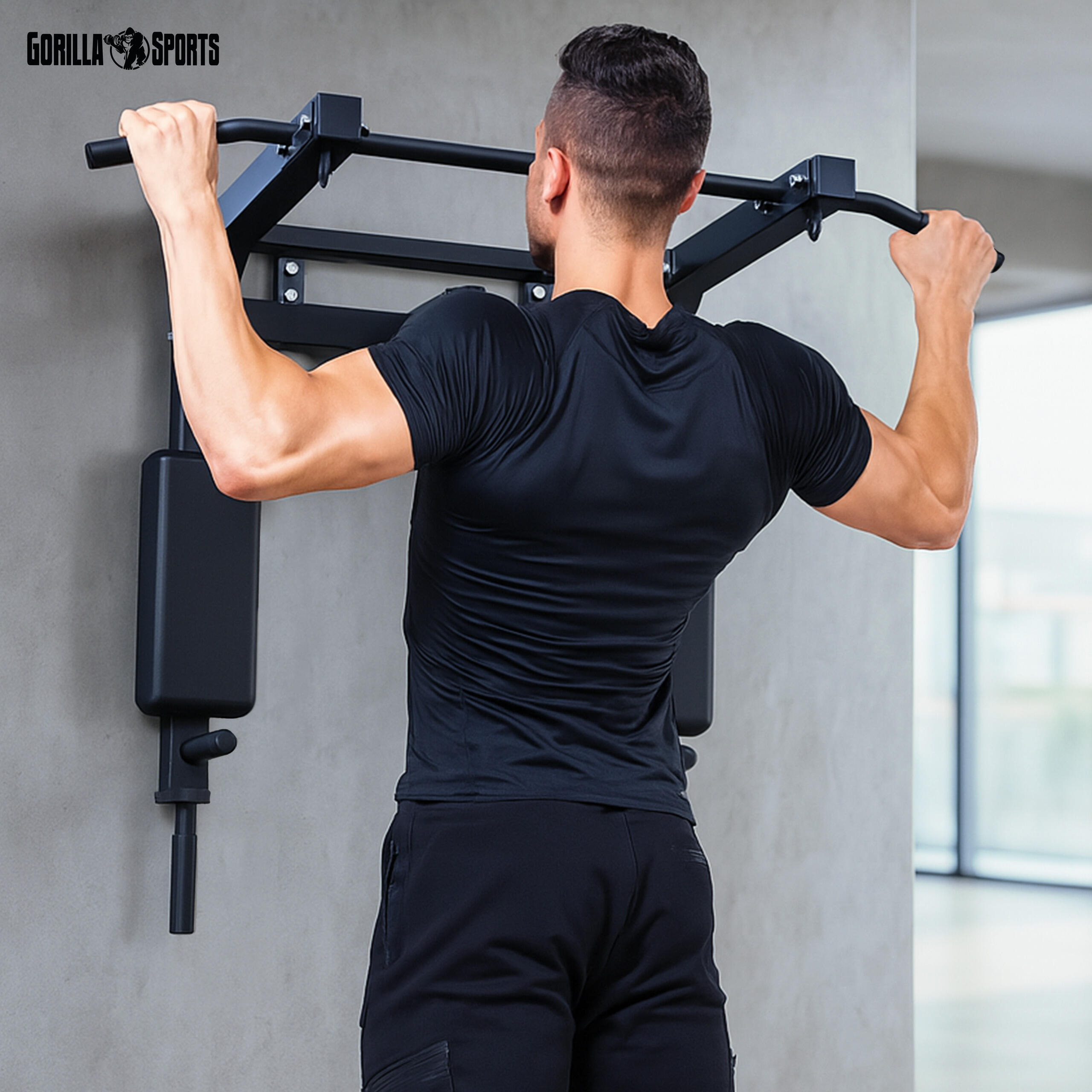 Klimmzugstange - 4in1, Wandmontage, Pull Up Bar mit Boxsack-Halterung, bis 300kg 5/7