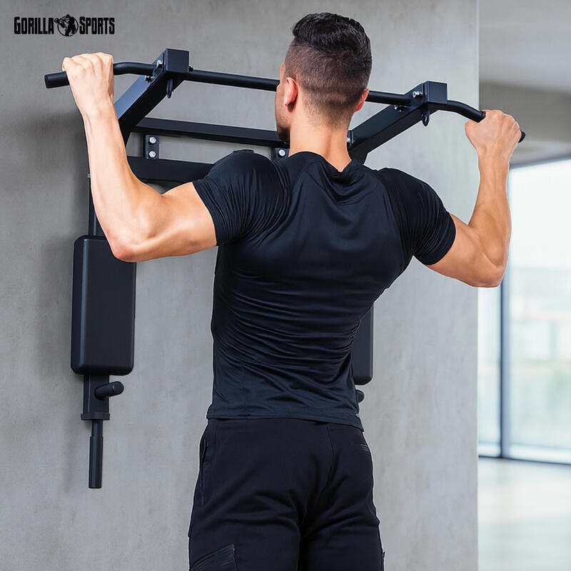 Pull-up Bar 4in1, montare pe perete, Gorilla Sports®