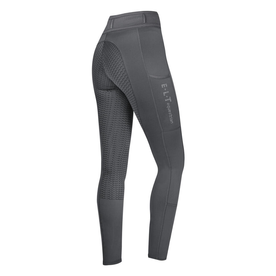 Dziewczęce legginsy jeździeckie z pełną przyczepnością ELT Ella Glam
