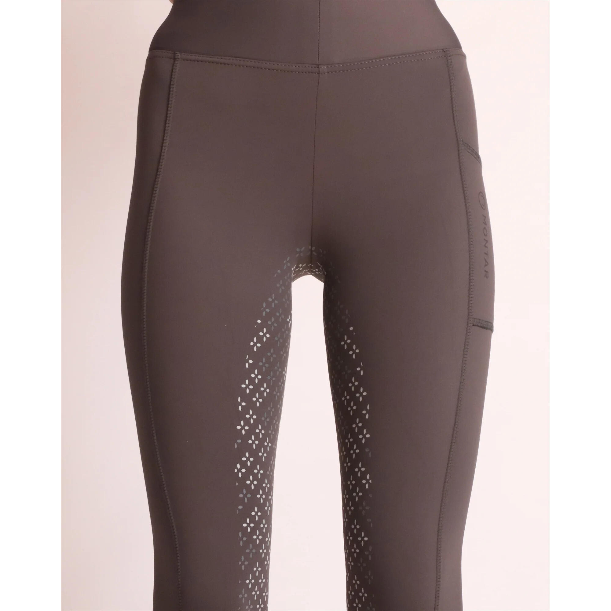 Montar - Legging Équitation Full Grip Femme Montar Selena - Legging - Gris - Decathlon