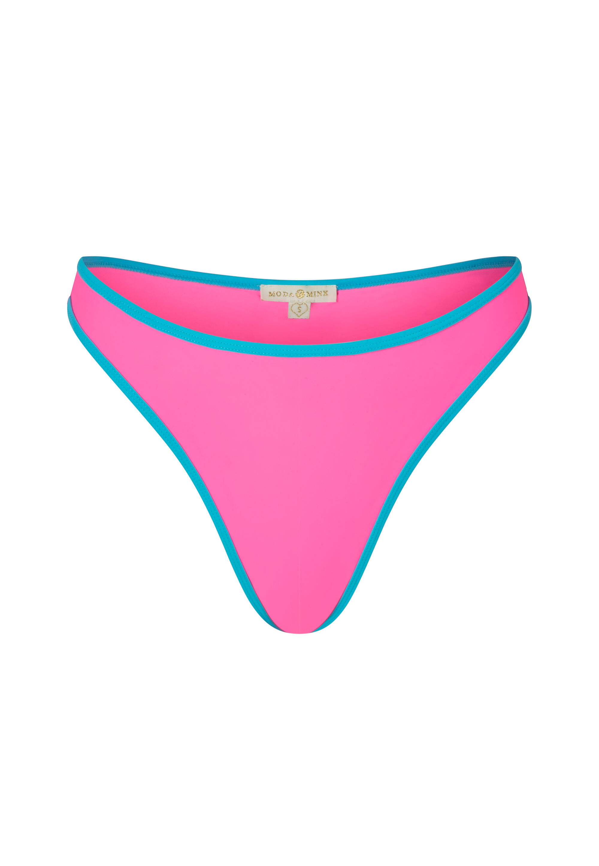 Bikinihose Contrast Binding Fixed Brazilian Bikini Bottom 1/5