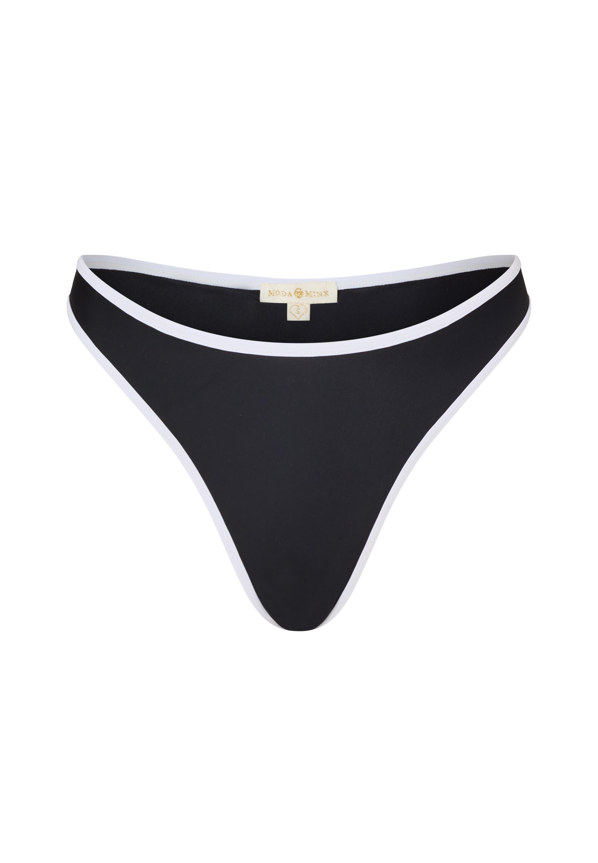 Bikinihose Contrast Binding Fixed Brazilian Bikini Bottom 1/5