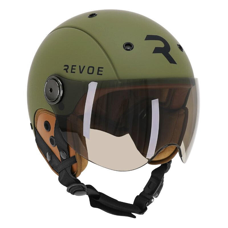 Casco con visiera regolabile, protezione per le orecchie rimovibile Revoe Premiu 4/4